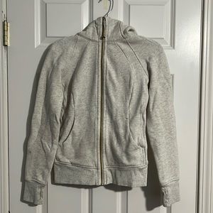 Lululemon gray scuba sweatshirt. Size 4. Slightly used